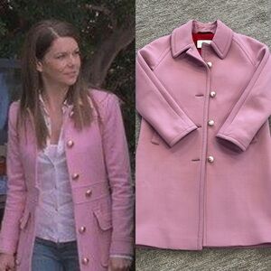 GUCCI Size XS/US2/IT38 Wool Coat 2015 Pink ASO Lorelai Gilmore Alternative